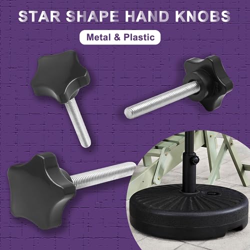 M8 x 50mm Thread Star Knobs, 2 Pieces - size: M8 x 50mm, style: Star Handle