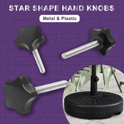 M8 x 50mm Thread Star Knobs, 2 Pieces - size: M8 x 50mm, style: Star Handle
