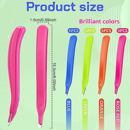 Crtiin 24 Pcs Magnetic Staple Remover Puller Bulk,Bright Color - color: Bright Color