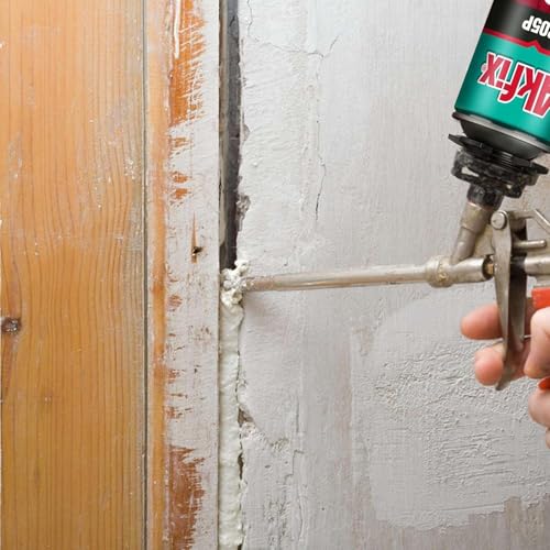 Akfix 805P PRO Gap Filler Expanding Foam Sealant Kit (6x24 Oz.) - Insulating Foam Sealant, Low Expansion Foam for Sound & Heat Insulation, Window & Door | Gun & Cleaner Included | 24 Oz. 6 Pack - size: Gap Filler Foam Set 24oz