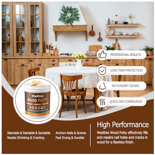 Natual Wood Filler, 9.87oz Wood Putty, Paintable Stainable Repair Putty - color: Natual