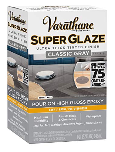 Varathane Super Glaze High Gloss Classic Gray Epoxy - color: Classic Gray