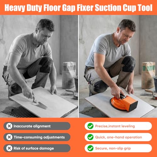 Floor Gap Fixer Tool, Heavy Duty Laminate Floor Suction Cup Repair Tool, Durable, Compact, & Efficient Flooring Tools for Vinyl, Wood, Laminate Floors (1PC)