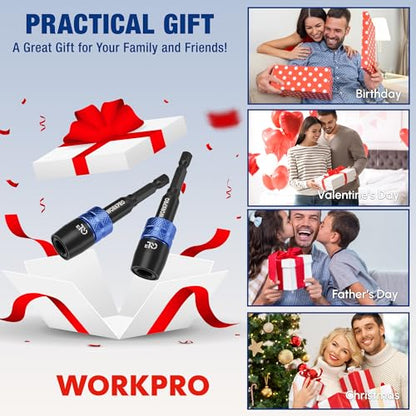 WORKPRO 2-Piece 3" Drill Screwdriver Bit Holder for Impact Driver Bits - style: 3"+3"