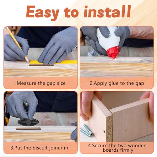 120 Pcs Plastic Joining Biscuits, Black Self Clamping Plate Joiner Biscuit - color: 120 Pcs