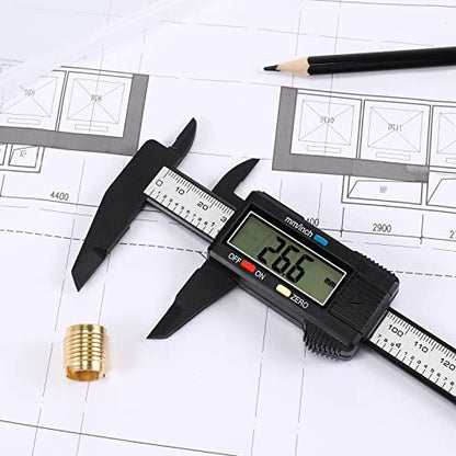 Digital Caliper,0-6 inch/150 mm,inch and Millimeter Conversion,LCD Screen