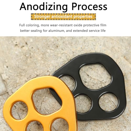 Rigging Plate 30KN Aluminum Force Divider Plate Bear Anchor for Dance Yoga - color: Black