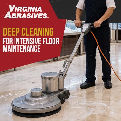 Black Floor Maintenance Pads, Heavy-Duty Stripping & Scrubbing, 15", 5 Pack - color: Black, size: 15"