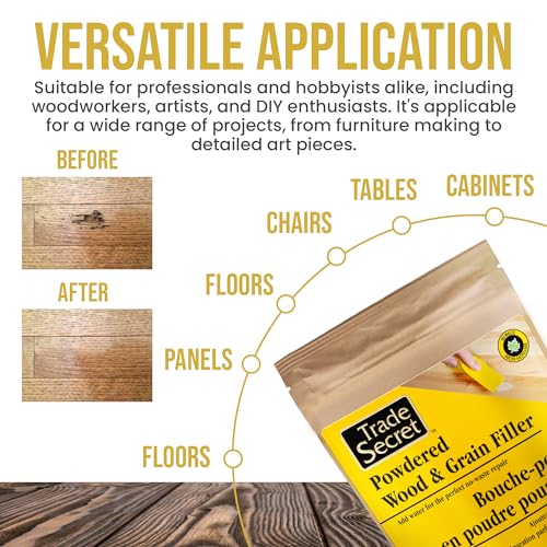 Trade Secret Wood Grain Filler, Water-Mix Powdered Formula, 150 g Pouch - color: Maple/Birch/Pine