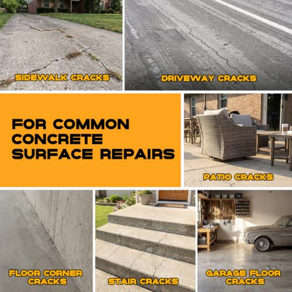 Concrete Crack Filler 3-Pack Oil-Based Self-Leveling Concrete Sealant Gray
