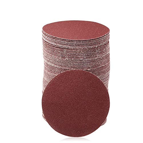 SPEEDWOX 100PCS 3" 100 Grit Sanding Discs, Hook and Loop No Hole Sandpaper - style: 100-Grit
