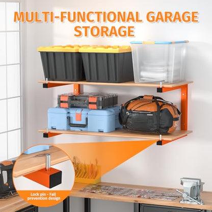 6-Pack Lumber Storage Rack, Wall Mount Wood Rack (6 Level) - size: 6 Pack-6 Level