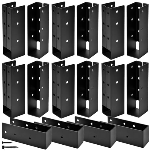 16 Pcs Concealed Beam Hangers Bracket for 2"x4" Frame Railing - size: Set 16, style: 2"x4"