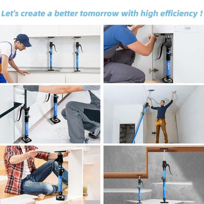 Aluminum Cabinet Jack Support Pole 2PC, 23.6-45.3 Inches Steel Telescopic Quick Rod Adjustable 3rd Hand Support System 200lbs Capacity for Installing Cabinets, Heavy Duty Cabinet Lift Jack - size: Medium23.6-45.3INCH 2Pc