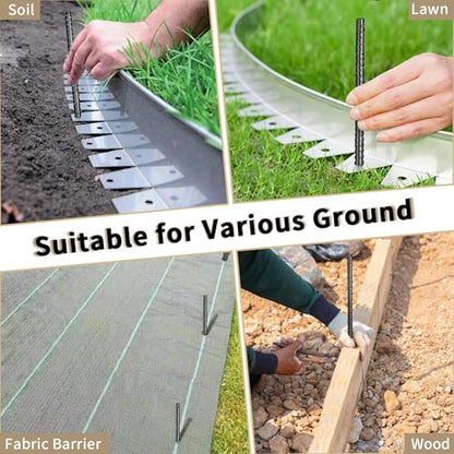 Homwin 16 inches Rebar Stakes 18-Pack Heavy Duty Ground Stakes Rebar Spikes Garden Stakes Metal Steel Stake for Concrete and Timber Straight Black - color: I Shape-Black, size: I-16"x3/8"-18pcs