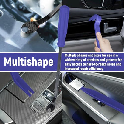 BFXM 5PCS Auto Trim Removal Tool kit,Clip Pry Tools Kit No Scratch Plastic - color: Blue