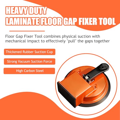 Floor Gap Fixer Tool, Heavy Duty Laminate Floor Gap Fixer Tool (Orange)