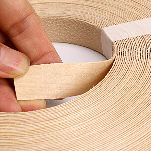 Skelang Maple 3/4" X 250' Roll Wood Veneer Edge Banding Preglued Iron-On with Hot Melt Adhesive Edgebanding Flexible Wood Tape - size: 3/4"×250'