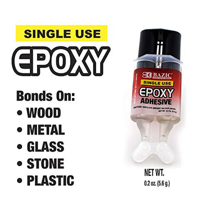 BAZIC Products Single-Use Quick-Set Epoxy, 0.2 oz, Syringe - size: 1-Pack