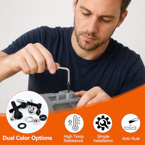 Preciva Threaded Inserts Set, 750Pcs Heat Set Inserts Nuts Bolts with M2 M3 M4 M5 M6 Insert-Tip, 60W Soldering Iron, Tweezer and Holder, for 3D Printer Parts or Plastic Parts - size: M2-M6
