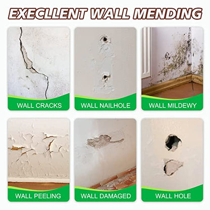 Drywall Repair Kit, 2 Pcs Spackle Wall Repair Patch Kit, Wall Mending Agent Quick and Wall Surface Hole Fill Quick and Easy Solution (2 Pack) - color: 2 Pack