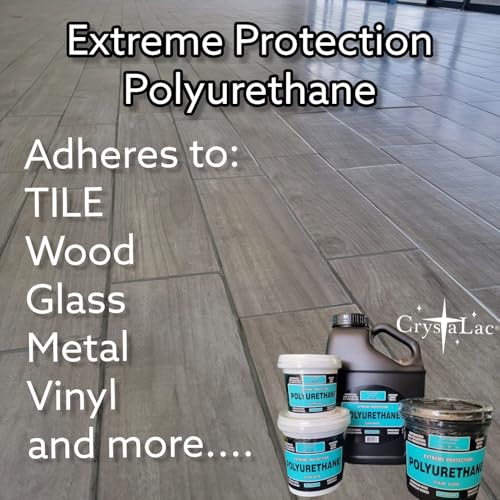 CrystaLac Extreme Protection Water Based Polyurethane (Matte, 16oz Pint): Self Leveling, Non Yellowing, Brush or Spray, UV Protection, Low Odor, Water Clean Up, Durable & Scratch Resistant.
