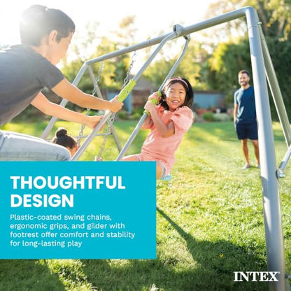 INTEX Heavy Duty Backyard Feature Swing Set - style: Two Feature