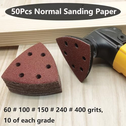 FOWOK 89Pcs Oscillating Tool Sanding Pads Kit for Finishing Detail Sanding - style: 89Pcs