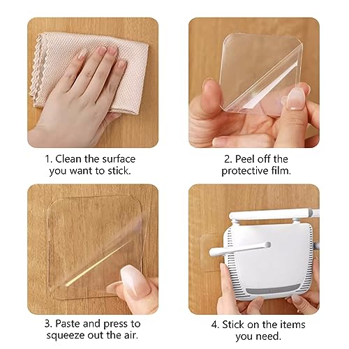 Medsuo 10pcs 2.4" Clear Double Sided Adhesive Pads for Mounting Waterproof