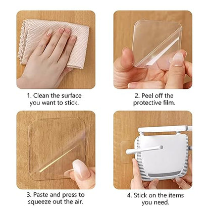Medsuo 10pcs 2.4" Clear Double Sided Adhesive Pads for Mounting Waterproof
