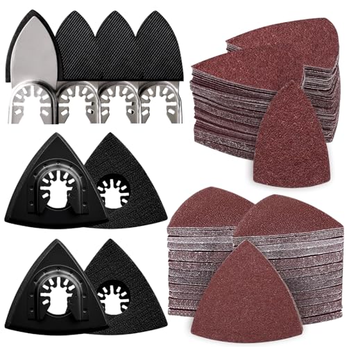 208Pcs Oscillating Tool Sanding Pads Kit for Tight Spaces, Woodworking &DIY - size: 208pcs multitool sanding pads