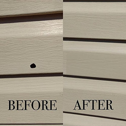 Mendyl Vinyl and Stucco Siding Repair Kit - Cover Any Cracks Holes or Blemishes - White Durable Self-Adhesive Paintable Vinyl Siding Patch Cut to Fit and Cover Any Cracks - 2 Patches (2)