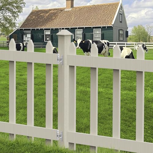 4 Pack Wall Mount Gate Hinges, Heavy Duty Wall Plate Hinges, Outdoor Chain Link Fence Gate Hinges Fence Post Link Gate Hinge, with 5/8 Hinge Pin (Screws Not Included)