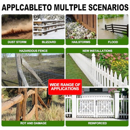 Fence Post Repair Kit，(One-Piece 33.7",8 pcs) - size: One-Piece (33.7")