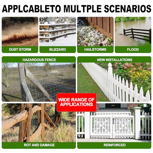 Fence Post Repair Kit，(Separation 16.9+17.9",8 pcs) - size: Separation (16.9+17.9")