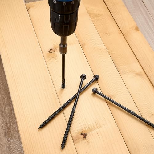50 PCS #14 x 6” Wood Structural Screws Heavy Duty Hex Head Screws - size: #14x6"