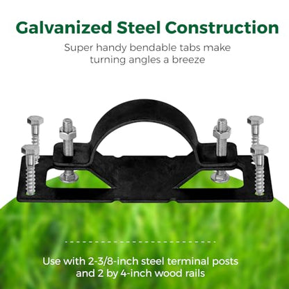 36 Pack Fence Brackets, Black Fence Frame, They use to Attach a Wooden Fence to a Chain Link, Anyone Wants to Convert Their Wooden Poles to Metal Poles (Black) - color: Set 36, size: Powder Coated Black Color