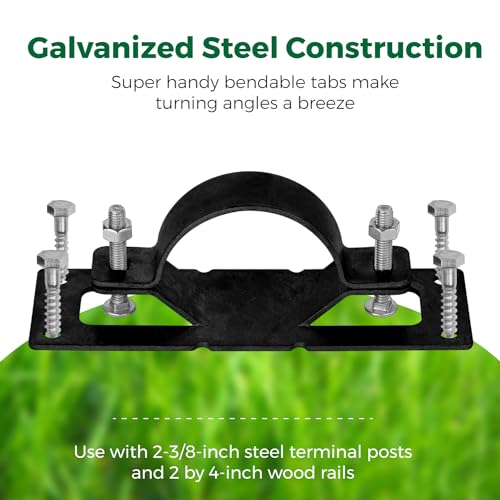 36 Pack Fence Brackets, Black Fence Frame, They use to Attach a Wooden Fence to a Chain Link, Anyone Wants to Convert Their Wooden Poles to Metal Poles (Black) - color: Set 36, size: Powder Coated Black Color