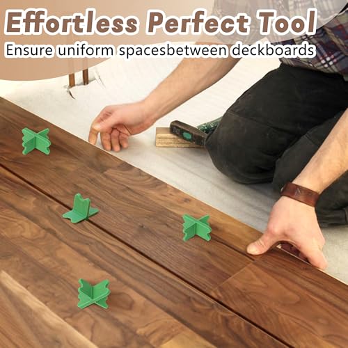 4 Pcs ABS Deck Spacer Tool, 4 Thicknesses Green Deck Board Spacers - color: Green-4