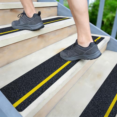 LifeGrip Reflective Anti Slip Stair Treads 4"x28" 10-Pack, Outdoor Grip - color: Reflective, size: 4" x 28"