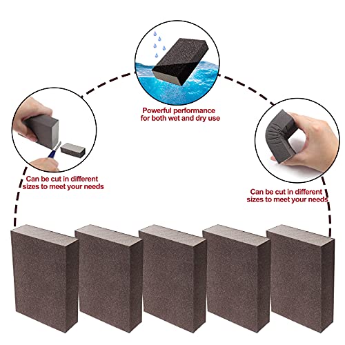 12Pcs 220 Grit Sanding Block - size: 220 Grit(Super Fine)