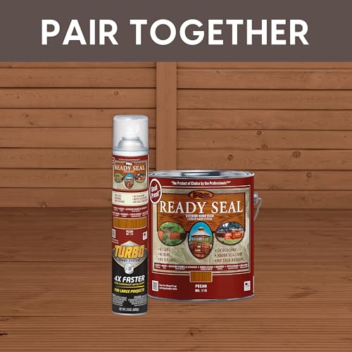 Ready Seal Exterior Wood Stain & Sealer, Pecan, Turbo Spray - color: Pecan, size: 24 Ounce Spray (Pack of 1)