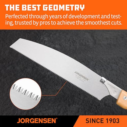 JORGENSEN KATABA 10-3/8 Inch Japanese Pull Saw with Curved Handle
