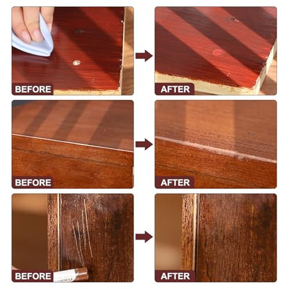 SEISSO Furniture Repair Crayon, 6 Pcs - Wood Filler Sticks, Scratch Repair Wax, Furniture Marking Repair - Scratch, Cracks, Hole, Table, Wood Floor, Guitar, Covering, Instrument Fill Sticks-White - color: White 6pcs