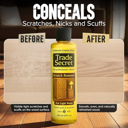 Trade Secret Light Wood Scratch Remover for Furniture and Floors, 8 oz - color: Light