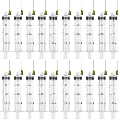 30ml Syringe with Blunt Needle Tip 1.5 Inches, for Essential Oil filling, Measuring and Dispensing, Set of 5 (Pack of 4) - size: 5 Count (Pack of 4)