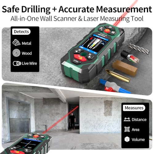 201S Stud Finder Wall Scanner,Laser Measuring Tool and Digital Level