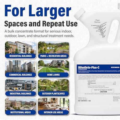 Bifenthrin-Plus-C Insecticide, 1 Gal Roach Killer Indoor - size: 1 gal