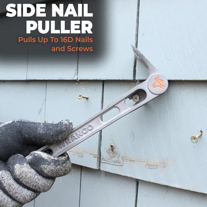 9.5" Titanium Molding Bar - Trim and Siding Removal - Double-Wide Ends - 45% Lighter Than Steel - Side Nail Puller - Professional Grade & Lifetime Warranty - 5% Donated To Help Farmers - size: Titanium Molding Bar