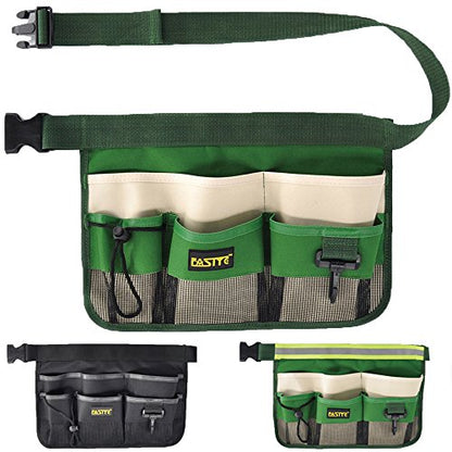 Gardening Tool Waist Bag Belt, Waterproof Garden Tool Apron with 7-Pocket Hanging Pouch for Men&Women, Adjustable, Green - color: Green